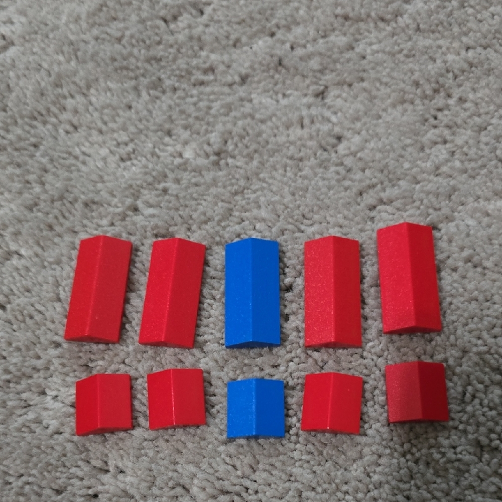 LEGO Roof Building Blocks Set - Blue & Red - Picture 1 of 3